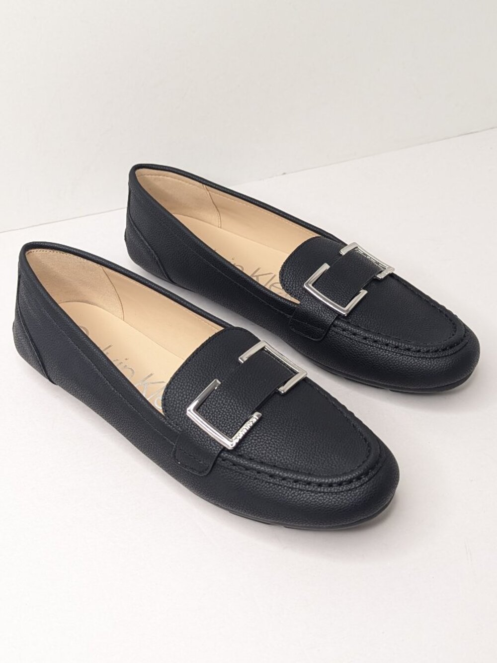 Calvin Klein Lydia Loafers Black Womens 10